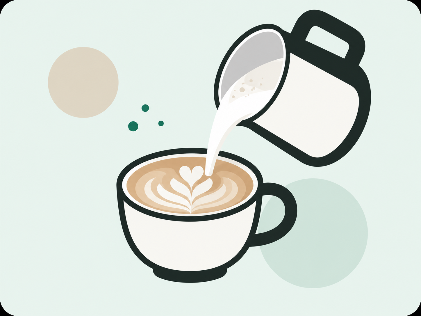 Illustration zu Milchschaum beurteilen: feinporig, cremig, stabil und gießfähig