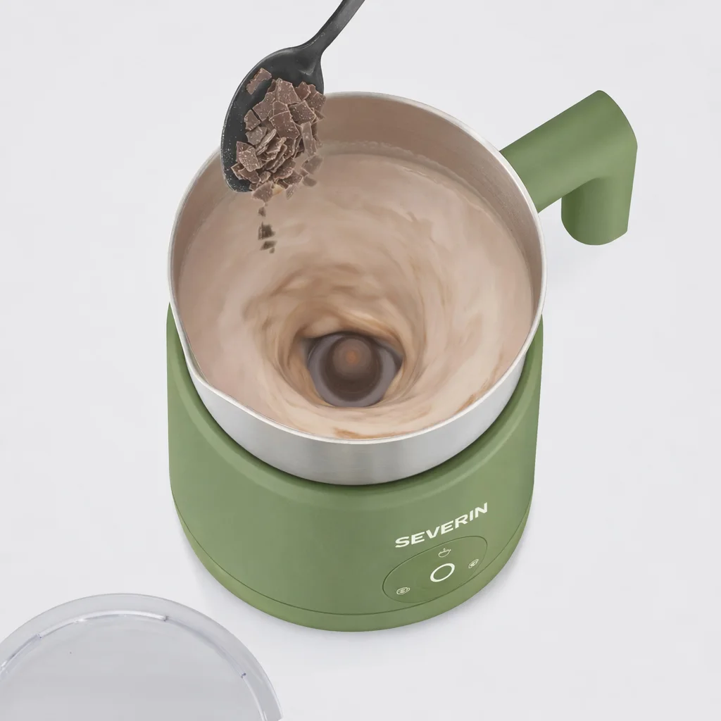 SEVERIN Spuma Matcha SM 3598 bei der Zubereitung von heißer Schokolade