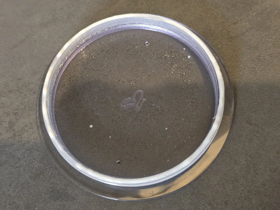 Milchschaumring am Deckel nach dem Test mit maximaler Füllhöhe